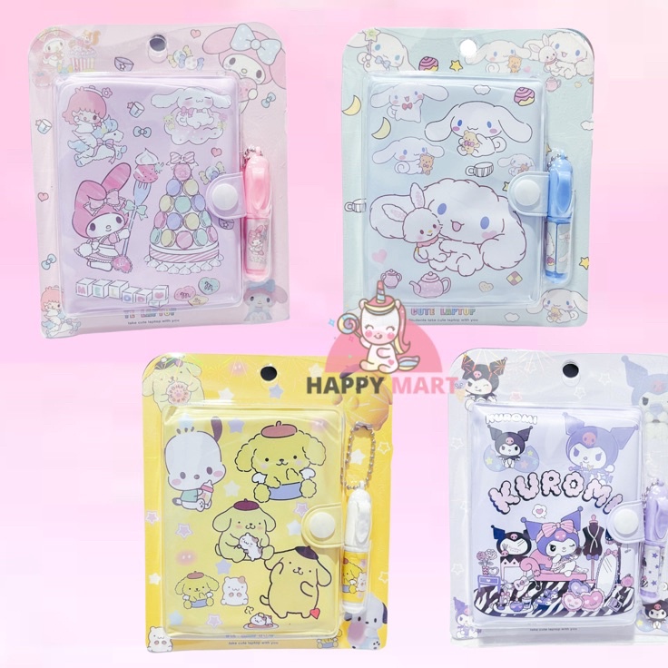 

★★★★ mini note book Notes unicorn + pen / kuromi / cinnamoroll / pikachu / stella lou Terbaru