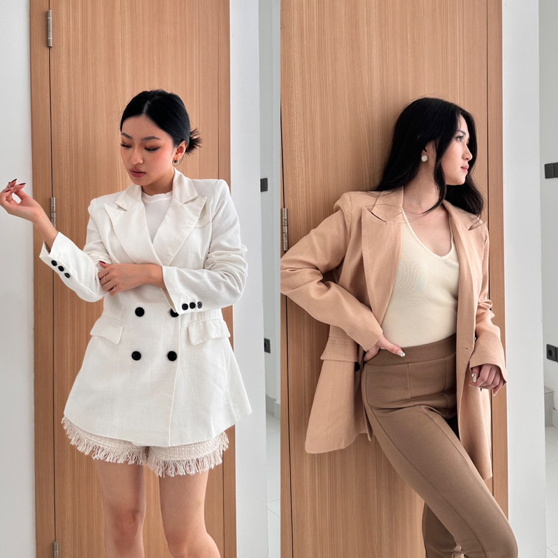 MAFIA - MONIC BLAZER/BLAZER LINEN OUTER LENGAN PANJANG WANITA