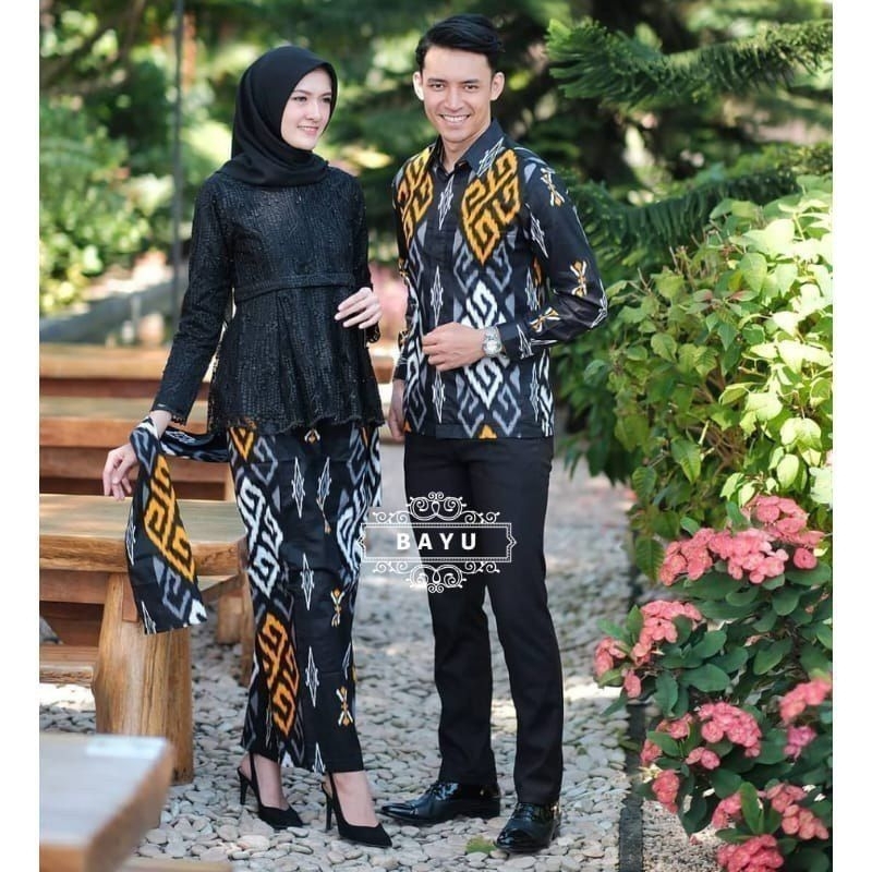 BAJU COUPLE KEBAYA HITAM MODERN