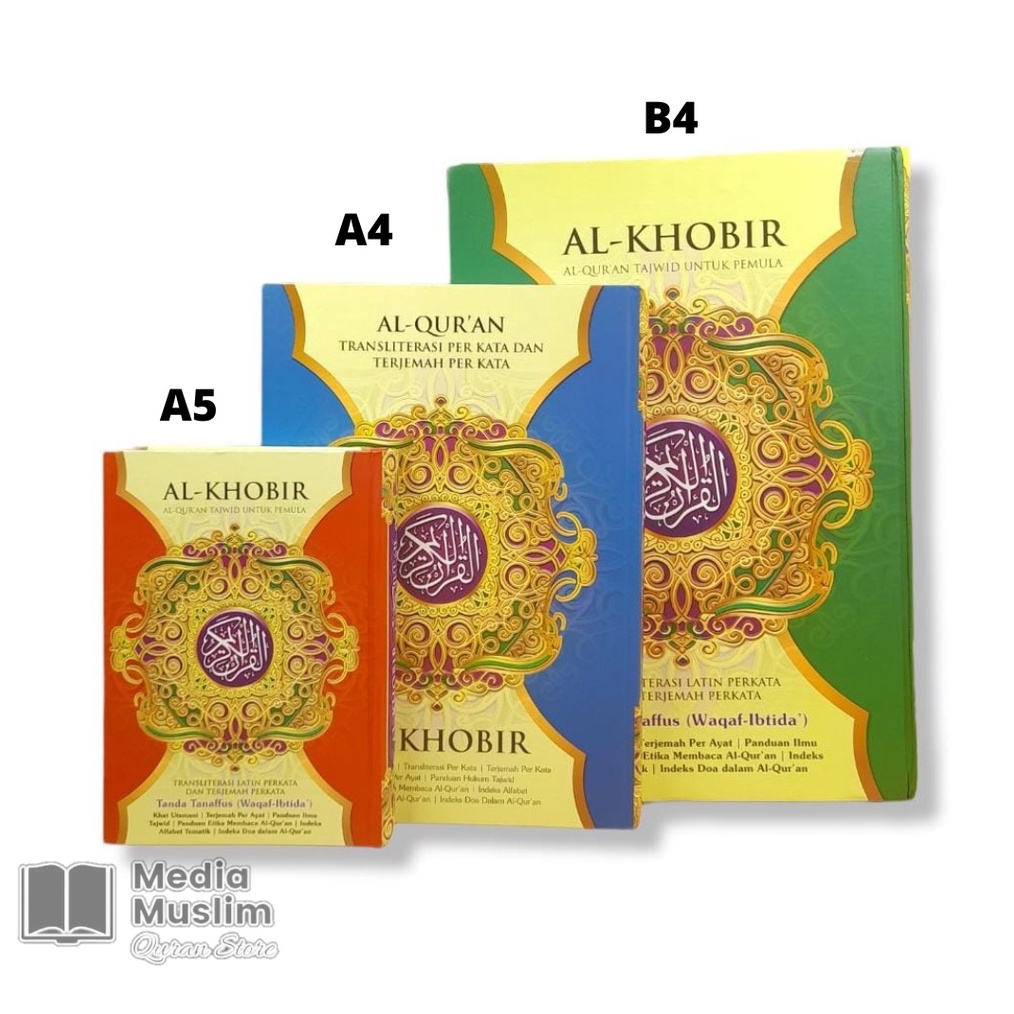 

FLASH SALE AL-QUR'AN AL-KHOBIR B4 (UKURAN JUMBO) Terjemah Perkata ARAB & LATIN ORIGINAL grosir