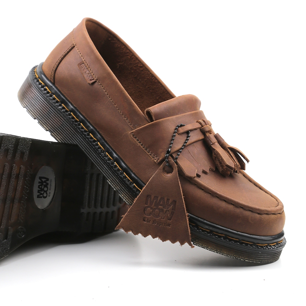 Mancow Loafer Shade  Crazy Horse Brown Tawny Sepatu Formal Pria Wanita Original Kulit Asli