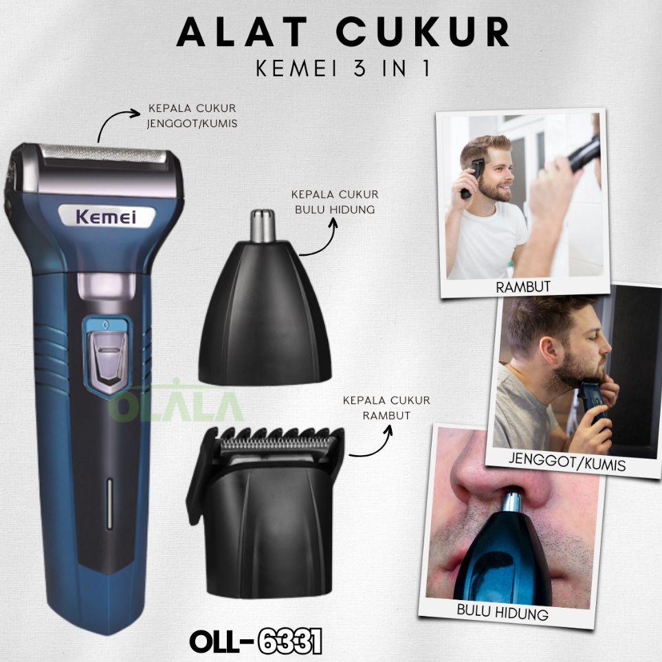 Big Sale MESIN ALAT CUKUR RAMBUT PRIA KEMEI KM-6330/KM-6331