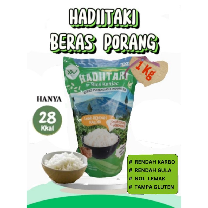 

HADIITAKI Beras Porang Rice Konjac Shirataki Beras diet 1 Kg