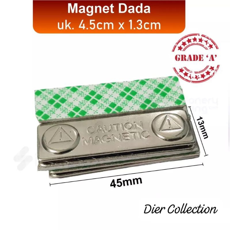 

⭐DIERS⭐Original Magnet Bet Nama Dada Name Tag Badge Label Caution Magnetic 3M