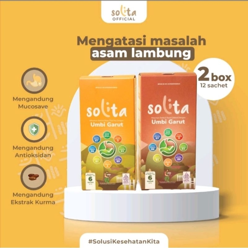 

Solita Minuman Serbuk Umbi Garut Rasa Thai Tea 6 Sachet dan Coklat 6 Sachet Mengatasi Asam Lambung