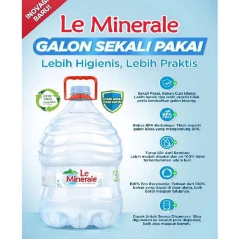 

GP41 Le Minerale Galon 15 liter ❇Super Promo