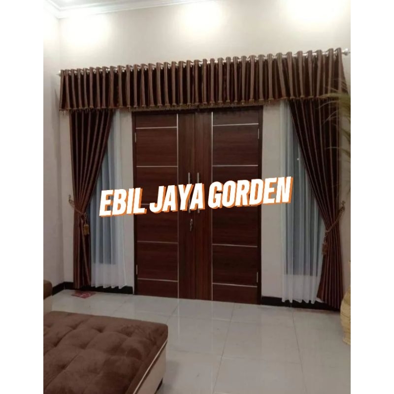 Gorden Pintu dan Jendela Polos Mewah, Gorden polos embos, Gorden blackout polos import tebal, Gorden