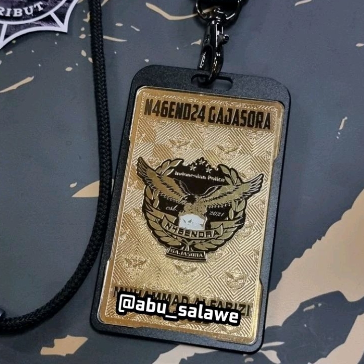 

lencana id logo angkatan NAGENDRA GAJASORA full set lanyard plus cover