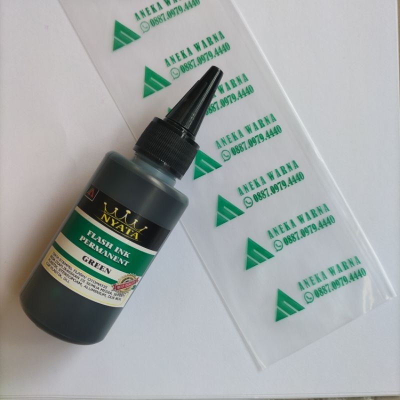

TINTA PERMANENT UNTUK STEMPEL FLASH OTOMATIS, MEDIA PLASTIK ,isi 100 ml