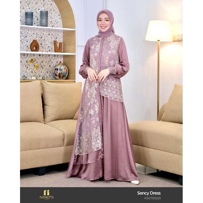 sency dress 0221 gamis ninos terbaru ready standar dan jumbo