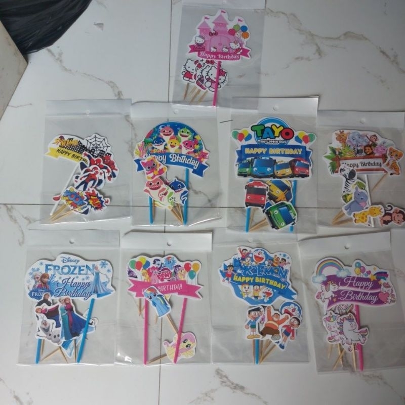 topper cake karakter set