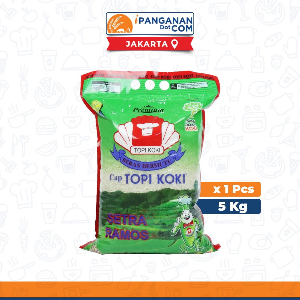 

7DL Beras Premium Cap Topi Koki Setra Ramos 5 Kg [Harga Sudah Termasuk Ongkir] - JKT ✬Ready