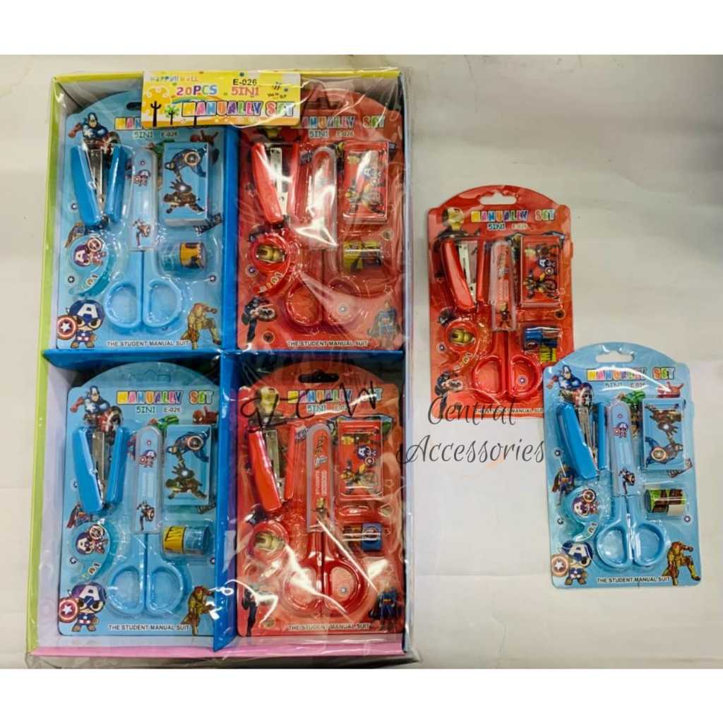 

ALAT TULIS SET 5 KARAKTER / STATIONARY SET 5IN1 / ATK SET 5