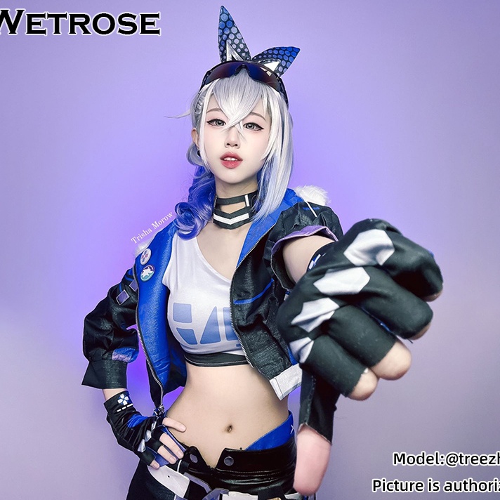 KODE ZJM071 【Wetrose】Honkai Star Rail Silver Wolf Cosplay Costume Set Kostum Wanita Hacker Set