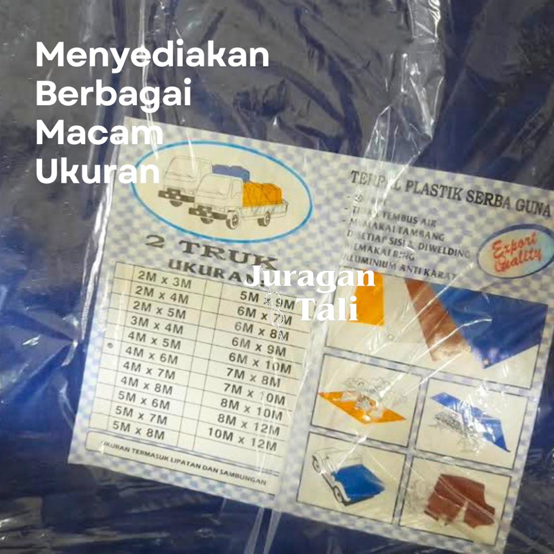 Terpal plastik 3x5 METER cap 2 truk Sakura/ Terpal tenda / Terpal warung / Terpal bangunan Korea