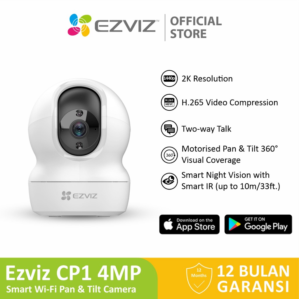 Ezviz CP1 4MP Smart Home Wifi Pan Tilt IP Camera CCTV Indoor