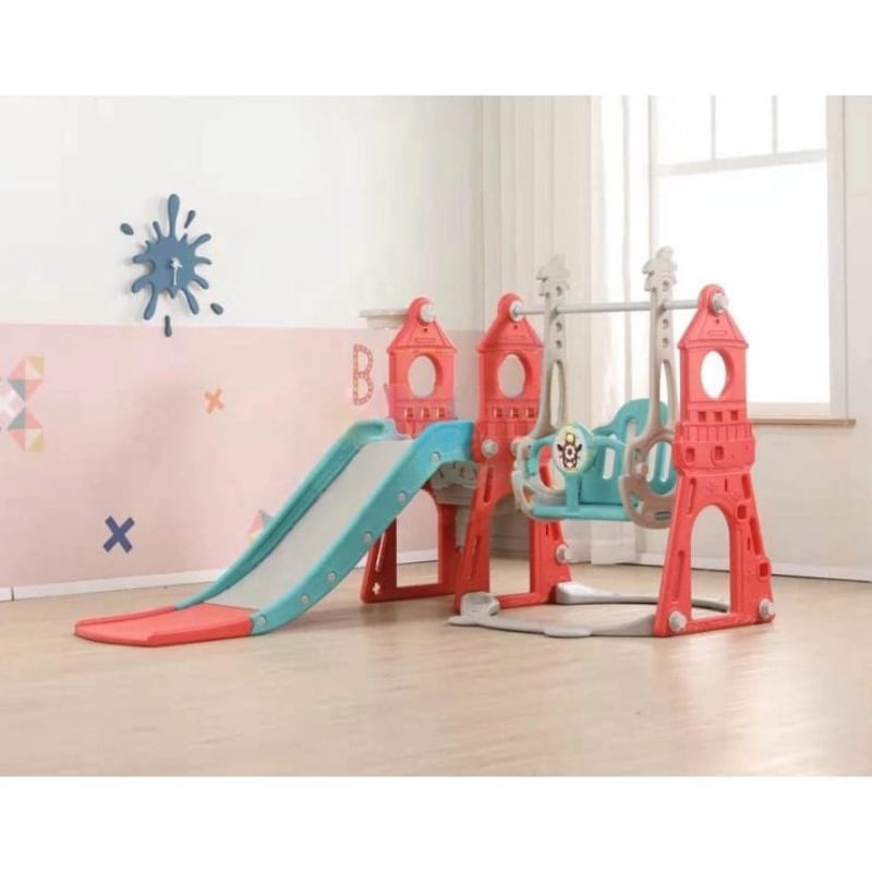 Perosotan anak Castle Slide 3in1 + Music JM30269 Mainan anak playground