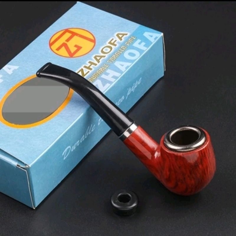 CANGKLONG PIPA ROKOK ZHAOFA ZF-808 DGN MOTIF KAYU