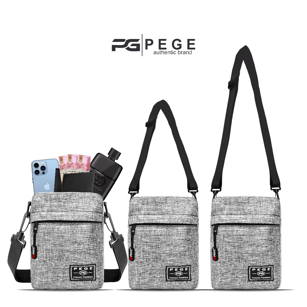 Tas Selempang Bahu Pria PEGE Almer Sling Bag Casual - PG 8939