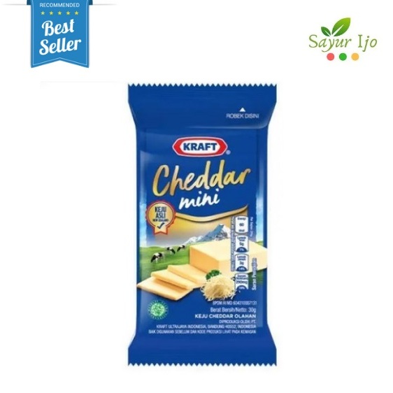 

Kraft Mini Cheddar Cheese 30 Gram / Pack Keju Susu Olahan Sapi Segar