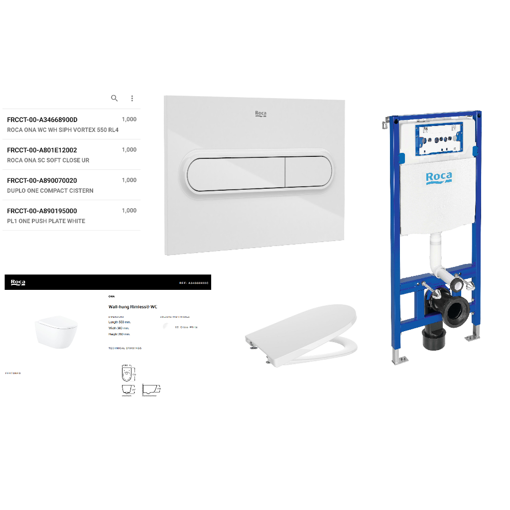 Wallhung Closet Roca Ona