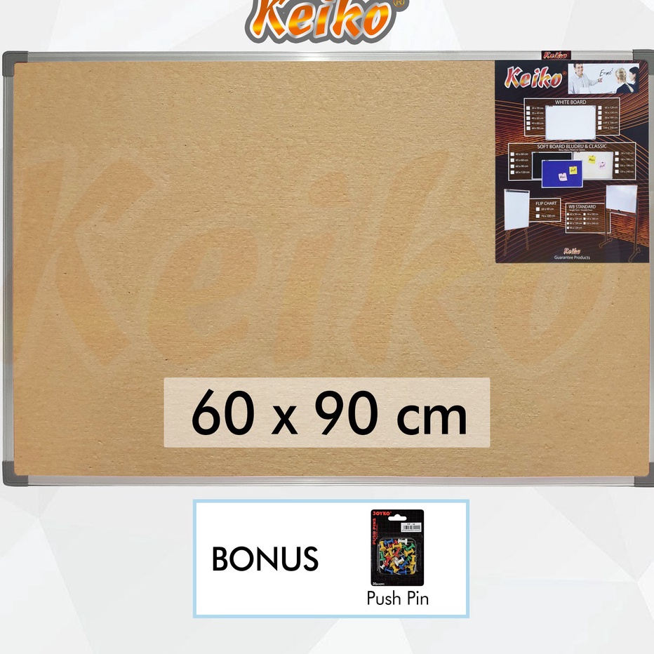 

Beli Sekarang - Softboard / Pin Board / Cork Board / Papan Pengumuman / Mading Gantung Polos Keiko 60 x 90 cm