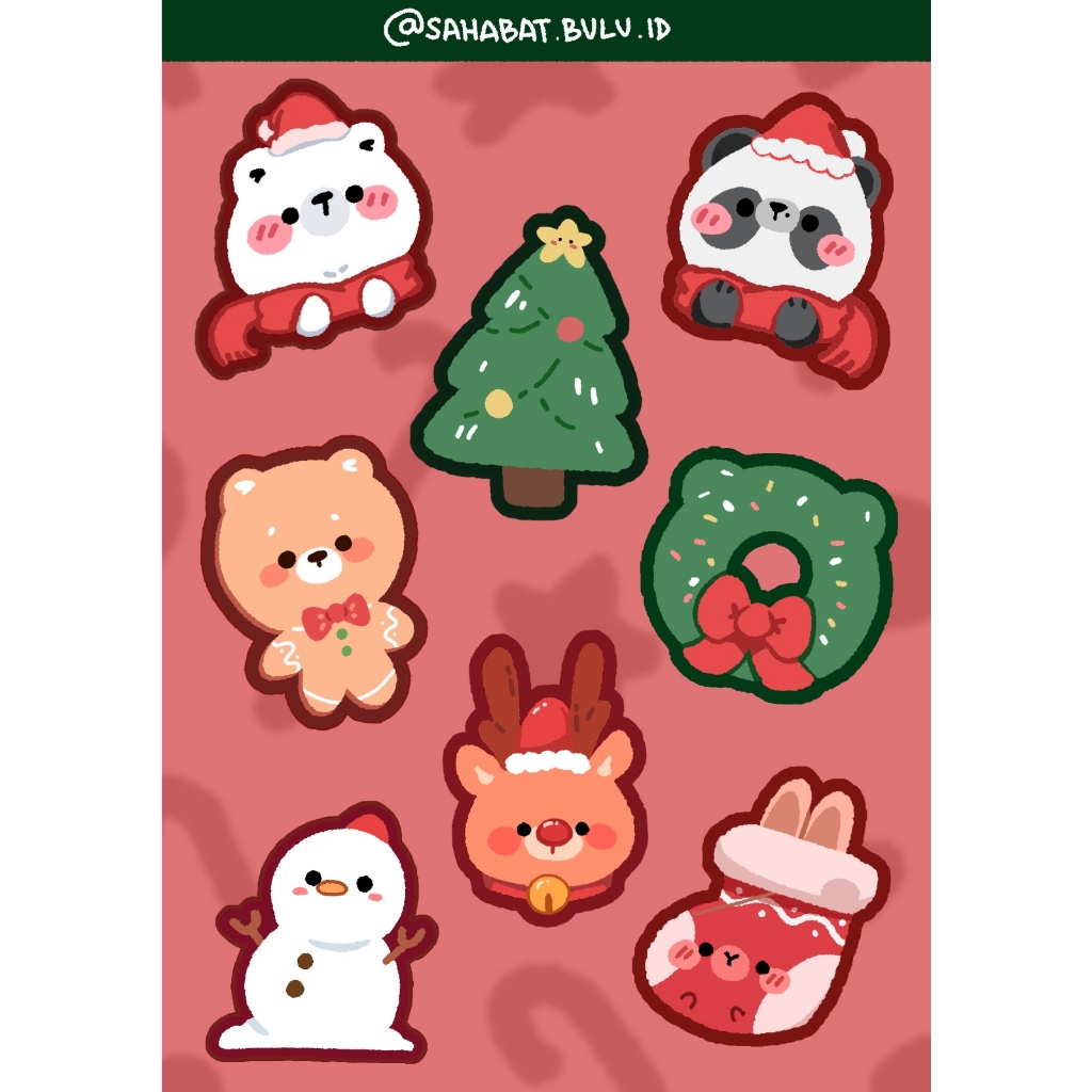 

Sticker Set Sahabat Bulu Christmas / Natal