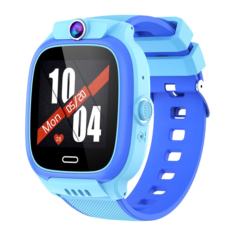 Imo Anti Air IP67 Jam tangan anak telepon - anak Gps Digital Smartwatch anak Waterproof Kids Smart Watch-Blue-Tahan Air-4G