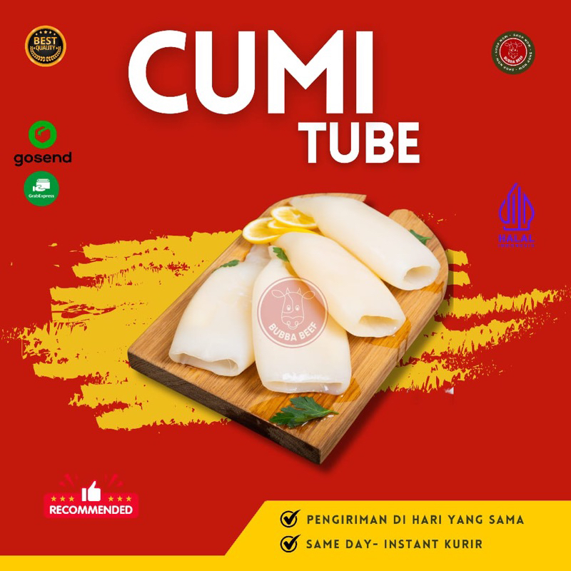 

Cumi Tube Premium/Cumi Kupas Bersih Siap Masak/Cumi Cumi Segar Frozen/Cumi Calamari Frozen/Ikan Laut Segar/Makanan Hasil Laut Segar Beku/Cumi Import Halal