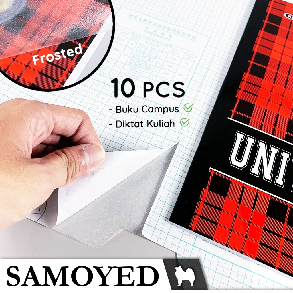 SAMOYED BKCV-SA-U Sampul Buku Tulis Plastik Transparan / Bening / Plastic Transparent / Self Adhesiv