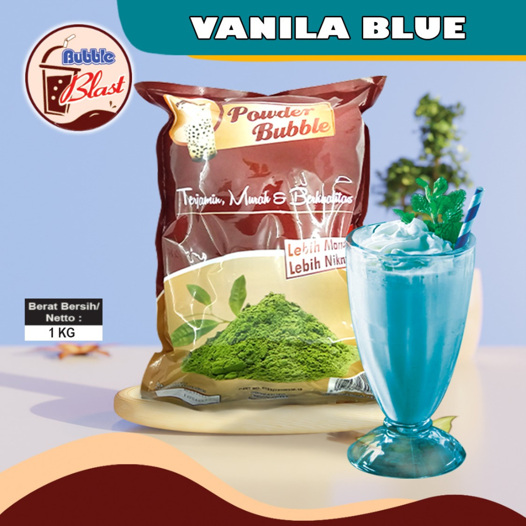 

Bubuk VANILLA BLUE 1 KG - Bubuk Minuman Vanila Blue - MIX Creamer + Gula / Powder Drink