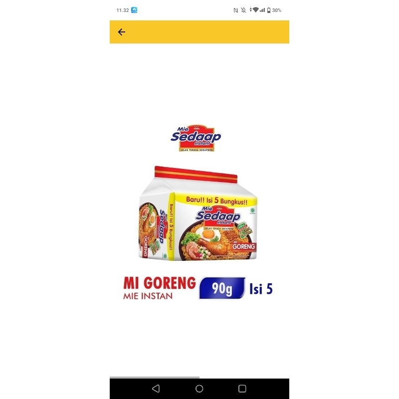 

sedaap mie per bag isi 5