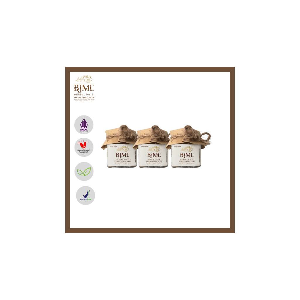 

Paket isi 3 BJML Herbal Juice Bawang Putih Tunggal Jahe Merah Madu Lemon Cuka Apel 50ml