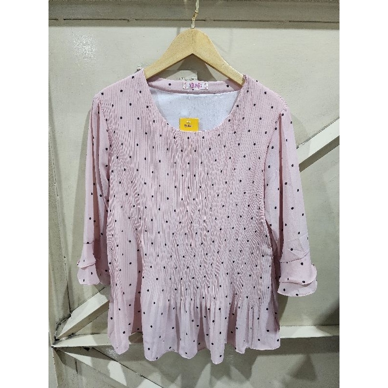 Atasan blouse wanita polkadot premium yf11