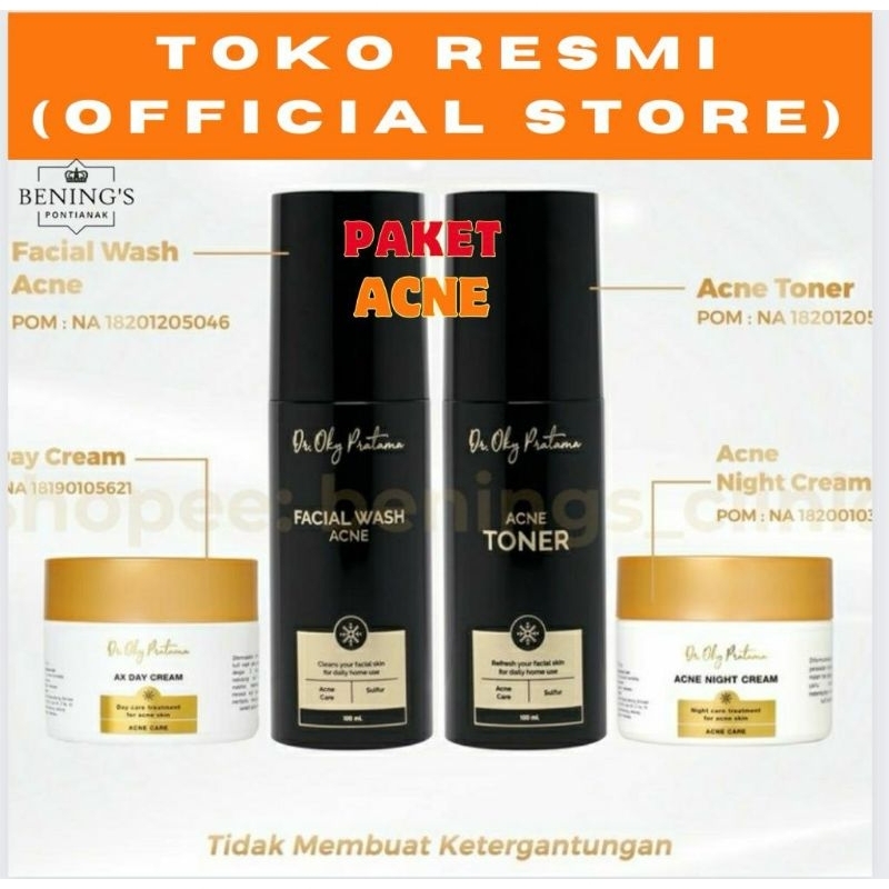 Skincare Benings Paket Acne Benings Skincare paket Jerawat