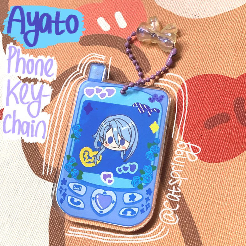 Genshin Impact Ayato Phone Acrylic Keychain by Catspringg | Gantungan Kunci Akrilik Ayato Genshin Im