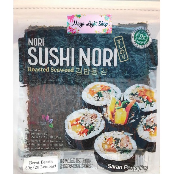

Harga Promo Nori sushi 20 lembar halal rumput laut bahan sushi bento seaweed Best