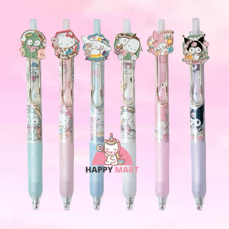 Pulpen sanrio METAL motif kuromi / melody / cinnamoroll