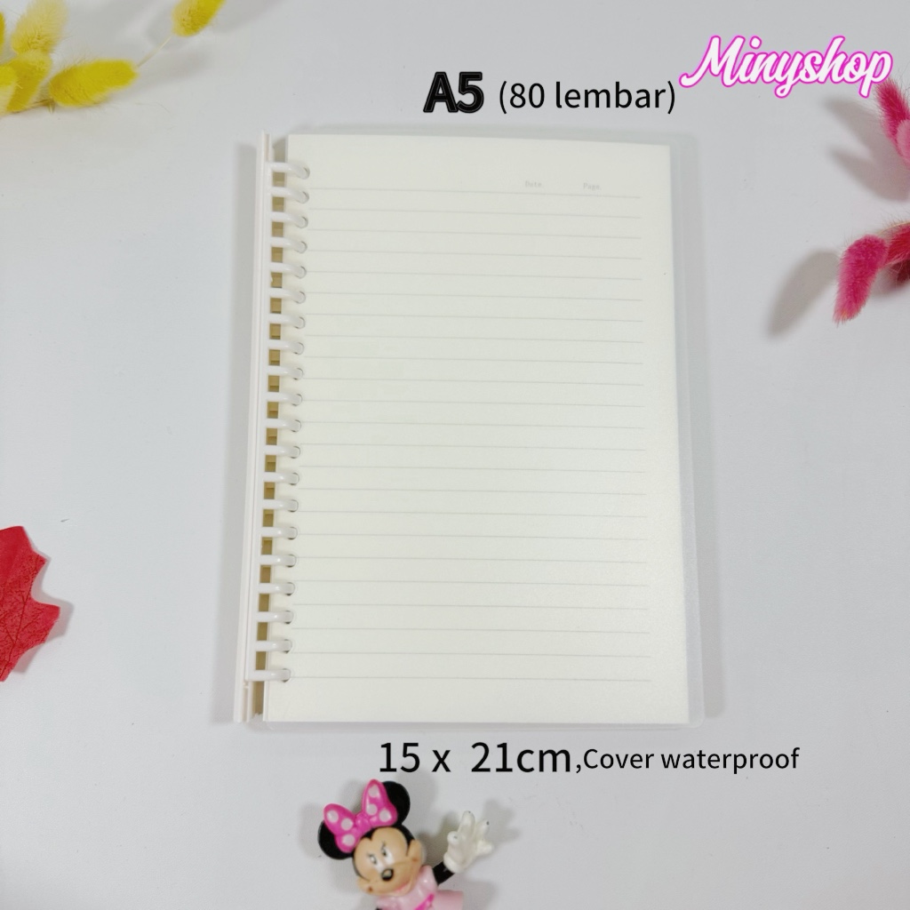 

Buku Binder Notebook A5 isi 80 Lembar(Garis,Polos,Dotted,Grid)