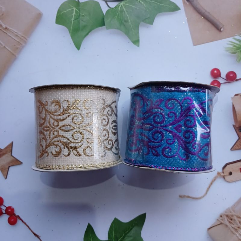 

Pita Natal YAX25-0250 YAM11-0250 Hiasan Dekorasi Ribbon Christmas SALE