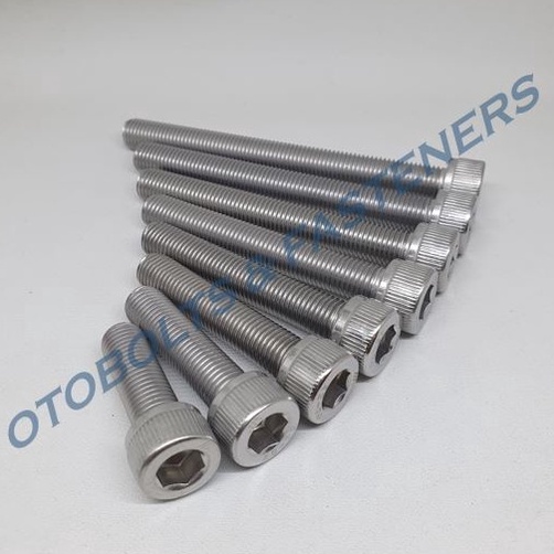 Bayar Di Tempat SUS304 Baut L M10 x 30 DRAT HALUS Stainless Steel / Baut Socket