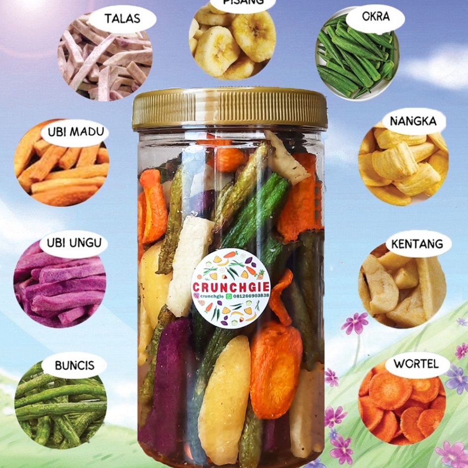 

Sale Mix Keripik Sayur Toples Mix Veggies Krispi Cemilan Diet Snack Sehat Snack Diet 300ml 700ml 1L Murah Banget