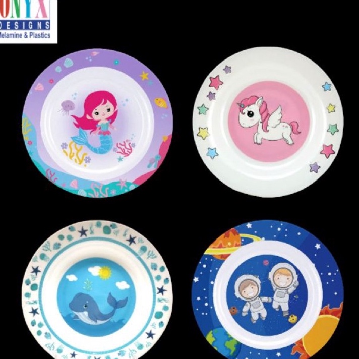 Big Sale Piring Makan 9 Inch Melamin Onyx Seiv Karakter Anak | Piring Anak Gambar Lucu | Piring Sup
