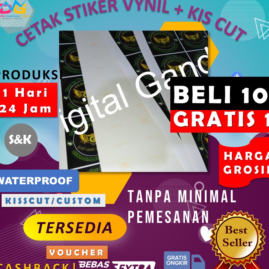 

Bayar Di Tempat CETAK STIKER VYNIL A3+ (PRINT & CUT) Promo