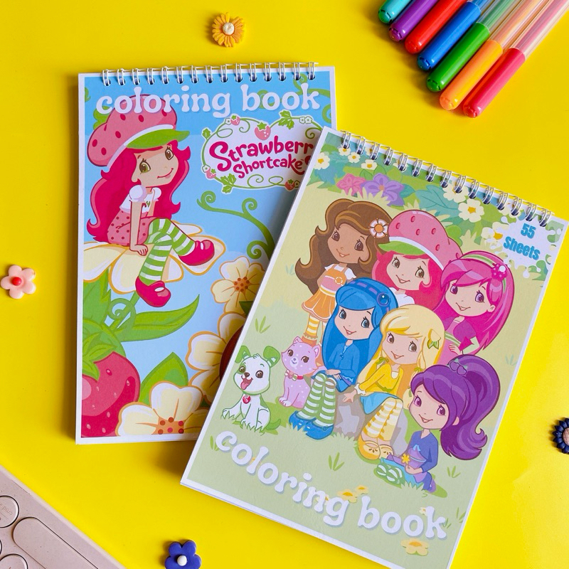 Strawberry Shortcake Coloring Book For Kids Girl Edition Buku mewarnai Anak Perempuan