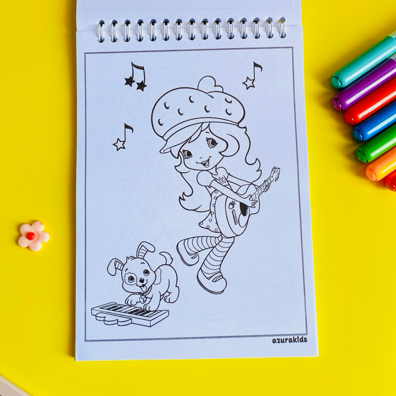 murah Strawberry Shortcake Coloring Book For Kids Girl Edition Buku mewarnai Anak Perempuan new