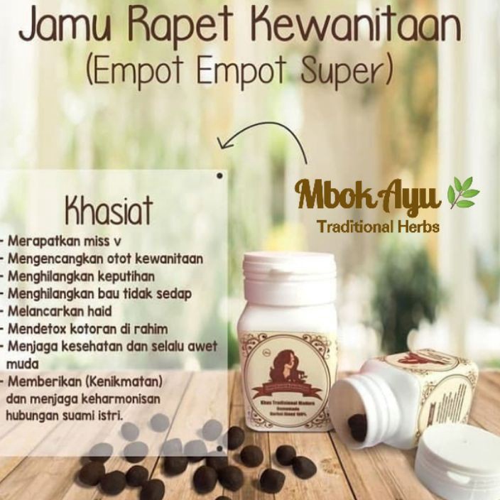 TIPE VOL782 JAMU RAPET KEWANITAAN RAMUAN MBOK AYU (Herbal Alami 100%) | Jamu Rapet | Jamu Keputihan 
