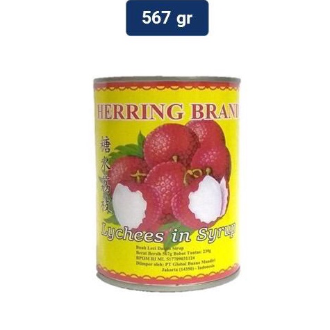 

TIPE EAL454 Buah LYCHEE HERING BRAND 567gr (buah lychee dalam syrup)