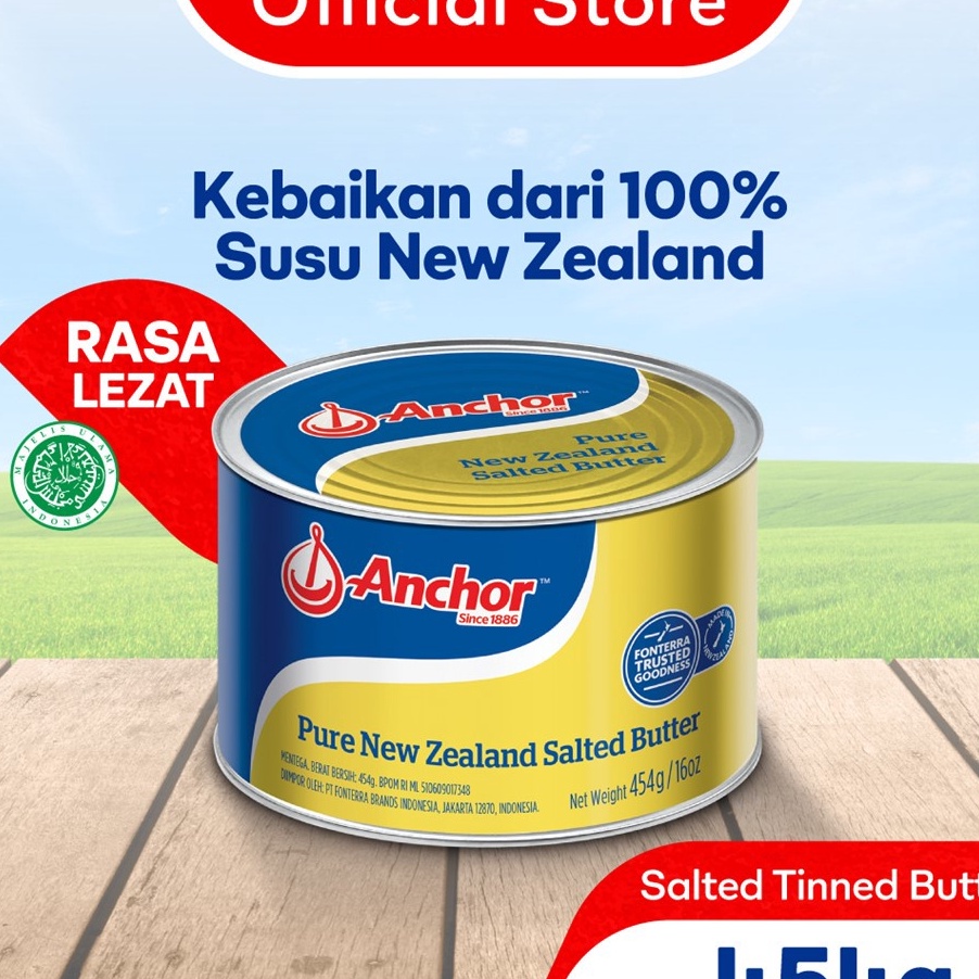 

TIPE YTP291 Anchor Salted Butter 454g - Mentega Asin New Zealand