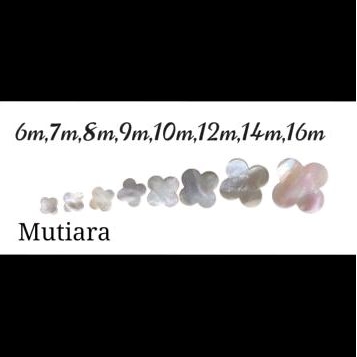 Batu Van Cleef Mutiara VIRAL - Batu Mutiara Clover - Mutiara Bentuk Clover -